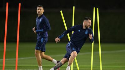 Argentina's Lionel Messi during training. AFP