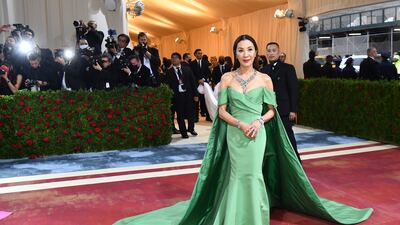Yeoh arrives for the 2022 Met Gala at the Metropolitan Museum of Art in May 2022, in New York. AFP