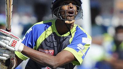 Jehan Mubarak shown during a Twenty20 match in 2010. Gianluigi Guercia / AFP/ September 22, 2010