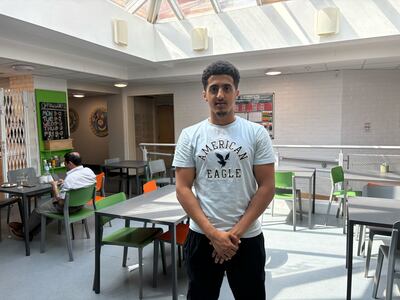 Yazid Asker is finishing an engineering degree in Sheffield but fears there are not enough opportunities for him in the city. Lemma Shehadi / The National