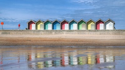 The Blyth Beach Huts in Northumberland, England. PA