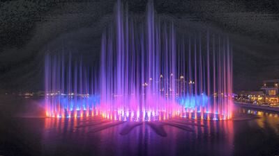 The Palm Fountain, spanning 14,000 square metres split across the east and west wings of The Pointe, opened in October 2020. Photo: Nakheel