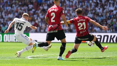 Federico Valverde scores for Real Madrid. Getty