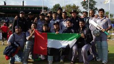 The UAE cricket team fly the national flag today when they play Scotland in a match which could take them to the 2011 World Cup finals and give them full one-day international status.