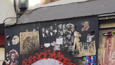 A stencilled piece by Otto Schade called Jack the Ripper. Photo by Rosemary Behan