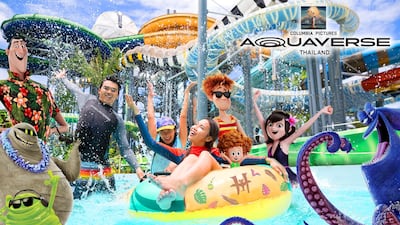 Columbia Pictures' Aquaverse is the US film studio's first theme and water park, and it will be located in Thailand. Courtesy Amazon Falls