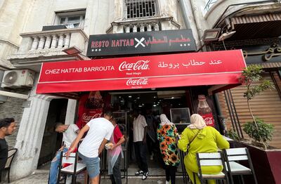 The 60-year-old Hattab Barrouta lablabi restaurant in the Passage area, Tunis. Photo: Ghaya Ben Mbarek / The National