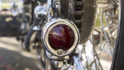 The taillights of the Captain America chopper Peter Fonda rode in Easy Rider.