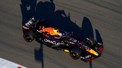 Max Verstappen drives during a practice session for the Formula One U S Grand Prix. AP