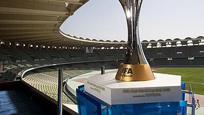The Zayed Sport City Stadium is being renovated for the tournament in December, where club sides from around the world play for the coveted Club World Cup.