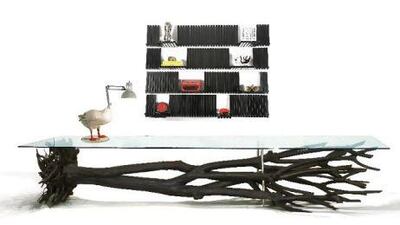 The on-trend Tree Table by Sebastian Errazuriz takes a rugged, natural element and turns it into a luxurious, one-of-a-kind piece of furniture.