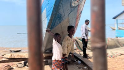 Another boat adorned in the colours of the skipper’s favourite team - this time Paris St Germain. Nick Webster / The National