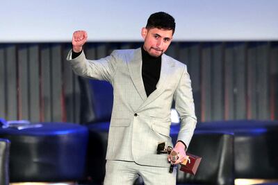 The British-Egyptian actor received the Golden Pyramid Award for Best Film.