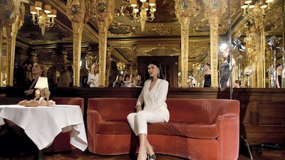 Lu Vixen shoes are made from suede, leather, velvet and silk chiffon trims. Photo by Kate Green / BFC / Getty Images