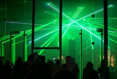 The Nomad 2.0 installation by Khalid Alshafar at Dhai Dubai Light Art festival in Expo City, Dubai. Khushnum Bhandari / The National