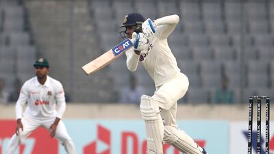 India's Shubman Gill bats during the first day. AP