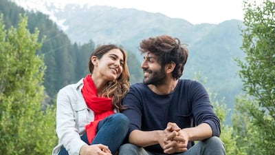 Kartik Aaryan and Sara Ali Khan in 'Love Aaj Kal' 2020. Photo Aarjav Jain