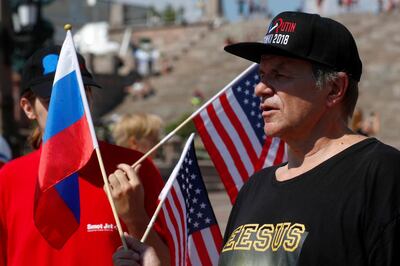 Donald Trump also had some demonstrations of support in Helsinki. Ints Kalnins /Reuters