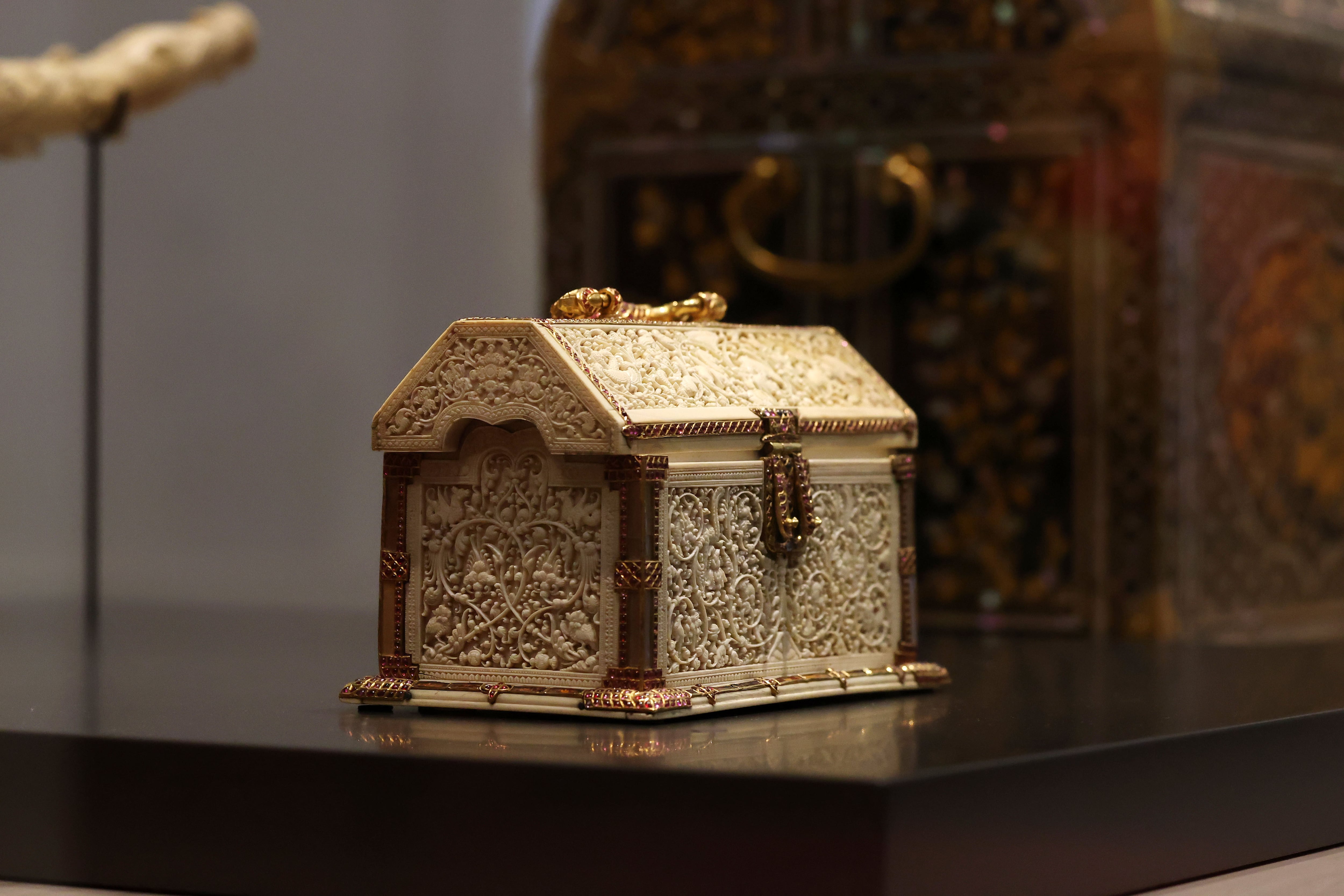 A casket from the Kingdom of Kotte is part of the museum's collection. Chris Whiteoak / The National