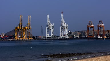 Khorfakkan Commercial Terminal, on the east coast of the UAE. Satish Kumar / The National