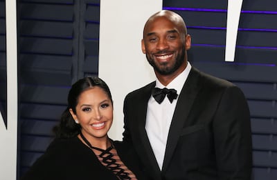 The late US basketball player Kobe Bryant and wife Vanessa Bryant attend the 2019 Vanity Fair Oscar Party following the 91st Academy Awards. AFP