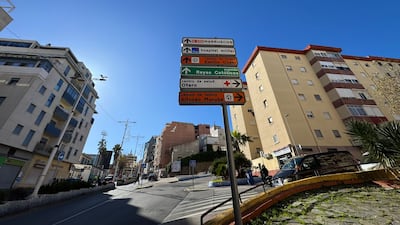 Spanish signs on African soil in Ceuta.