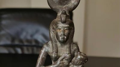 The antique bronze statue of the goddess Isis. Photo: Egyptian Foreign Ministry