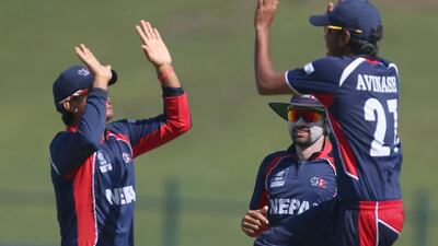 With their win over Hong Kong on Wednesday, Nepal earned a spot at the 2014 World Twenty20 beginning in March in Bangladesh. Delores Johnson / The National