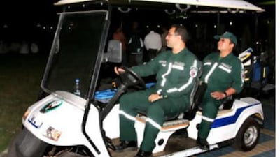 Paramedics will use electric golf carts to aid those in need.