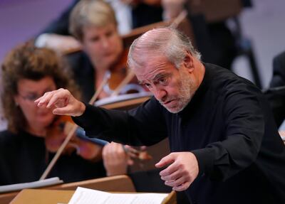 Valery Gergiev performs with The Munich Philharmonic orchestra. EPA