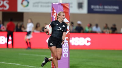 New Zealand's Jorja Miller scores a try