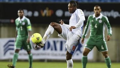 Cape Verde midfielder Marco Soares controls the ball during their friendly against Nigeria.