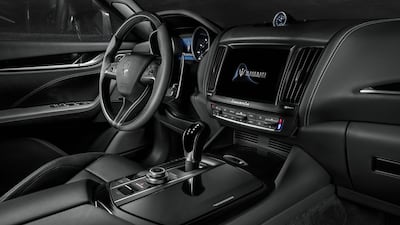 The 8.4-inch touchscreen makes for light work of the navigating the infotainment system. Maserati
