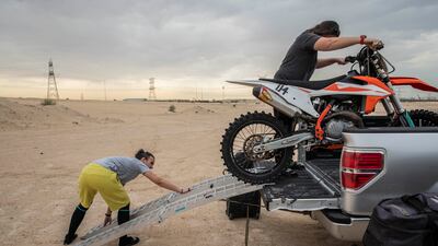 Loading and unloading the bikes is all part of the experience