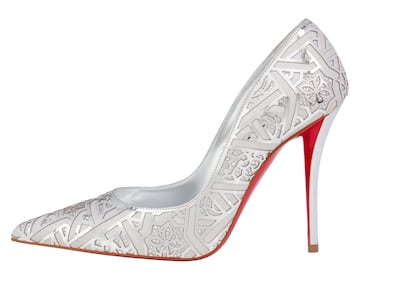Silver Carouba pumps from the Miss Z collection. Photo: Christian Louboutin