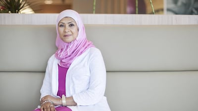 Ghadeer Kunna, 46, a breast cancer survivor, is one of the four women featured in a short film to be shown this weekend to launch the start of a breast cancer awareness campaign. Mona Al Marzooqi / The National