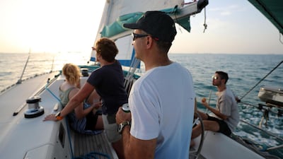 Matt Stone, Devrim Anadol, Marie Byrne and Maisie Letten edge ahead. Chris Whiteoak / The National