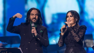 Bahaa Sultan and Latifa perform in Riyadh. Photo: Riyadh Season
