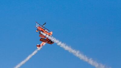 This planes look as though they are set to collide in this amazing snapshot. Victor Besa for The National