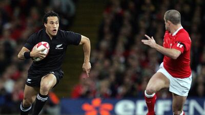 Rico Gear, left, will be playing for Bali Legends at the 2015 Dubai Rugby Sevens. Paul Ellis / AFP