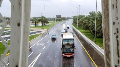 Drivers were urged to take extra care during hazardous weather conditions. Victor Besa / The National.