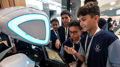 Young people take part in Abu Dhabi Sustainability Week. Victor Besa / The National