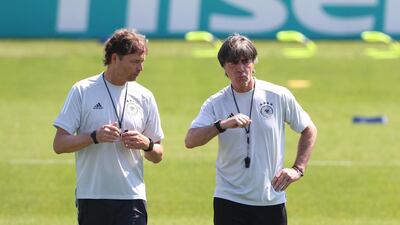 Joachim Low and his assistant Marcus Sorg. Getty