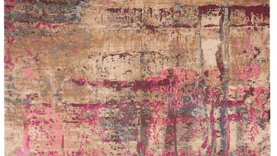 A 250cm by 300cm piece from Kath’s Artwork collection. Up to 24 colours can be used for a single carpet in this collection, which captures the effect of layers and layers of paint being applied on to a canvas. Courtesy Jan Kath