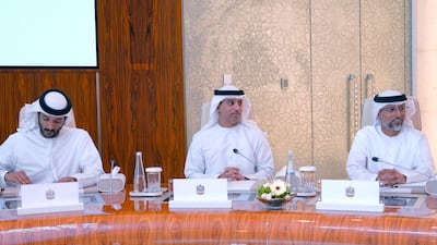 Sheikh Mohammed bin Rashid, Vice President, Prime Minister and Ruler of Dubai, chairs a Cabinet meeting at Qasr Al Watan in Abu Dhabi. Photo: Sheikh Mohammed bin Rashid