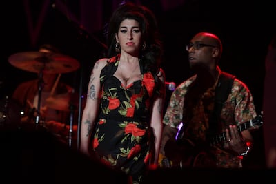 Amy Winehouse performs at Gulf Bike Week in Dubai Festival City on Friday, February 11, 2011. Amy Leang/The National