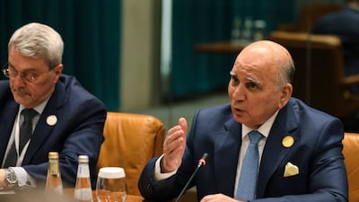 Fuad Hussein is on a two-day trip to London. AFP