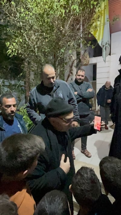 Christian parishioners gather around to speak to Pope Francis and greet him on his recent birthday. Photo: Holy Family Church Gaza