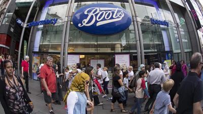 Aberdeen Asset Management accepted a 15 per cent discount on the sale of the building that houses Boots the chemist on London's Oxford Street. Oli Scarff/Getty Images