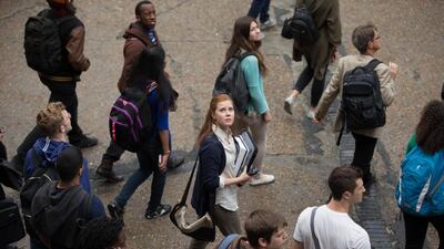 Amy Adams in Denis Villeneuve’s film Arrival. Jan Thijs